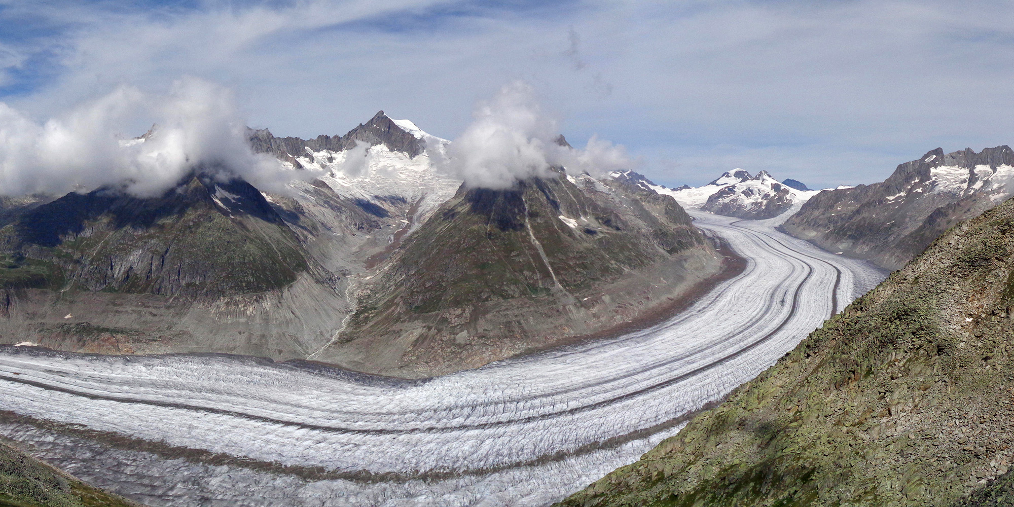 Glaciar de Aletsch desde el pico Eggishorn